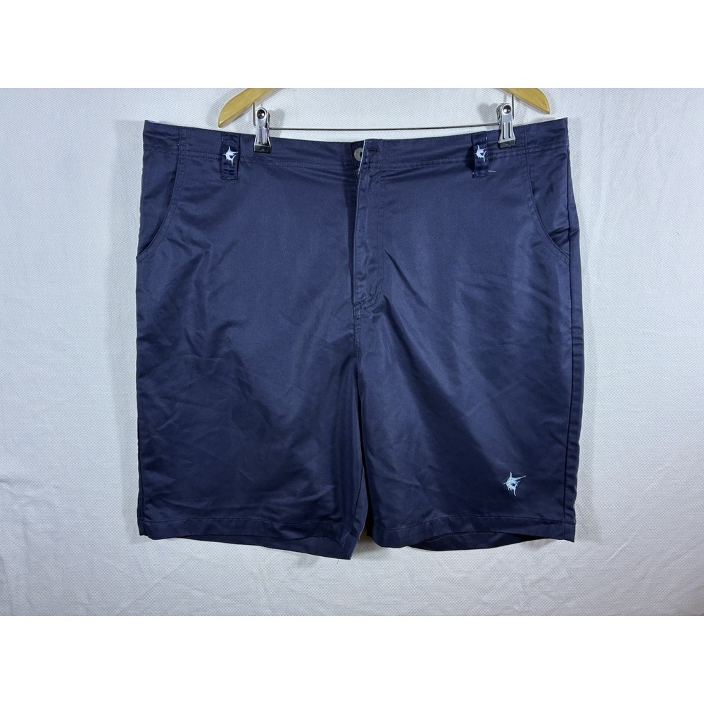 White Water Mens Fishing Shorts Size 42 Navy Blue Performance Marlin Embroidered